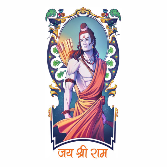 Temporary Tattoowala Jai Shree Ram Tattoo with Image on Hand Waterproof Temporary Body Tattoo
