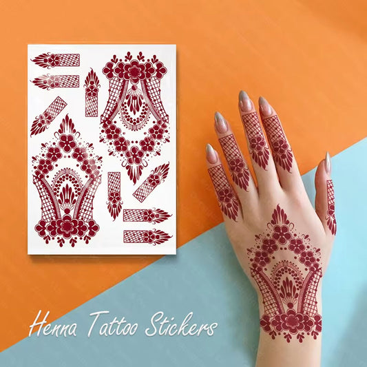 Flower Design Mandala Mehndi Temporary Tattoo Sticker For Girls & Women Temporary Mehndi Tattoo Sticker