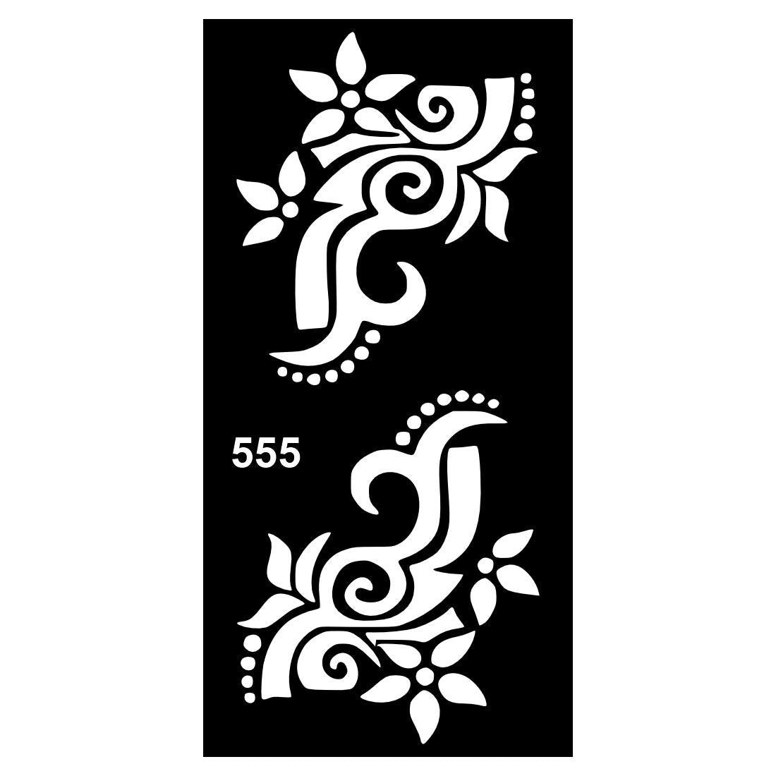 Elegant Floral Mehndi Stencil Templates with Simple Stick and Peel Technology