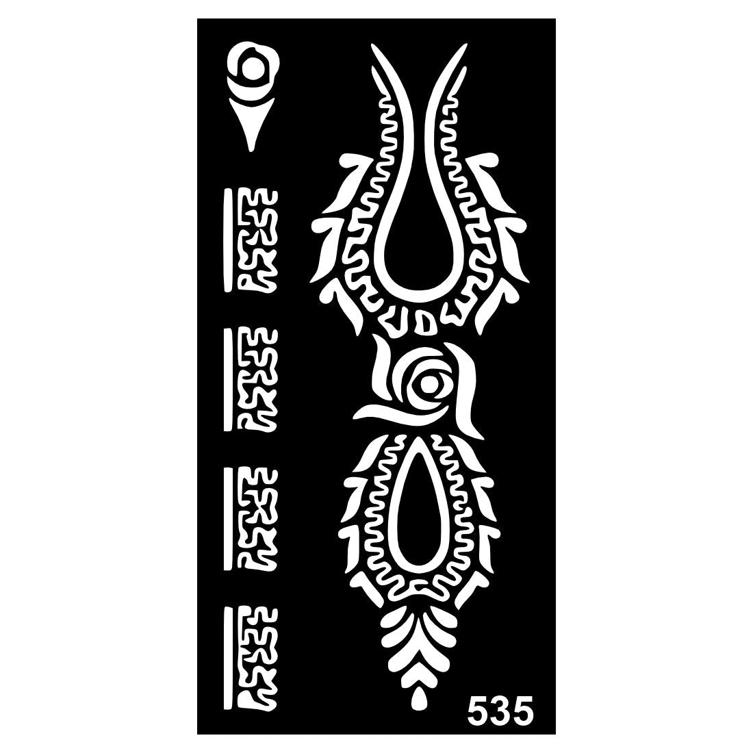 Smooth Finish Mehndi Stencil Templates for Hands with Floral and Geometric Styles