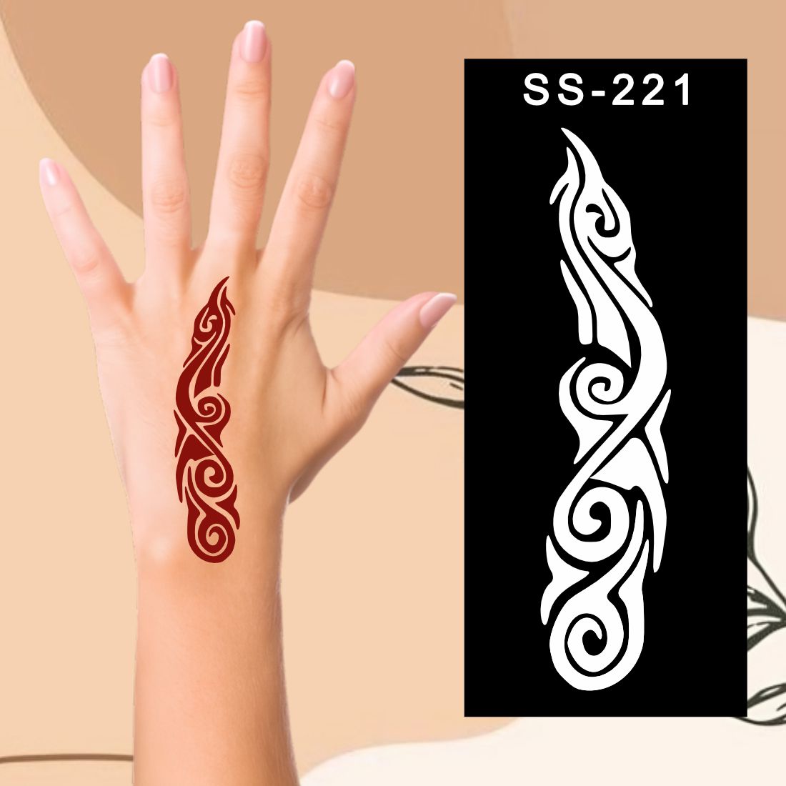 Temporary Henna Stickers Artistic Fun for Kids can decorate notebooks, drawings, or school projects with Stencil stickers