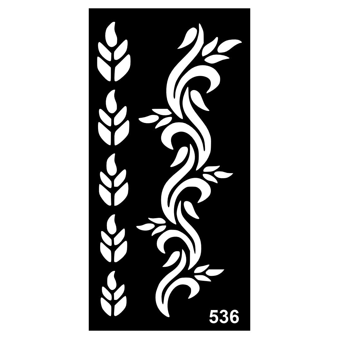 Easy to Use Mehndi Stencil Sticker Set with High-Quality Skin-Safe Adhesive