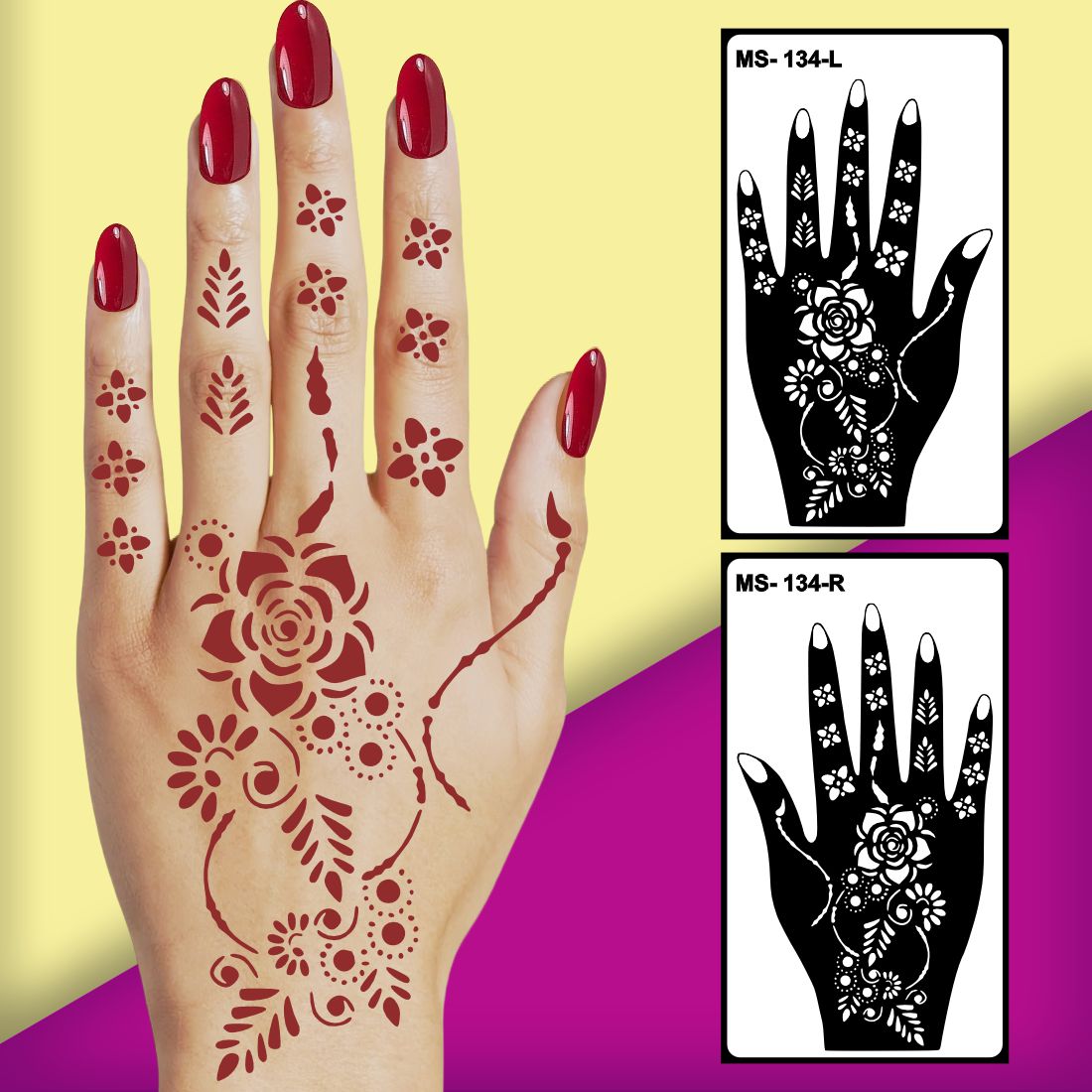 Easy DIY Mehndi Stencil Sticker for Beginners at Home Easy to Apply & Perfect for All Occasions