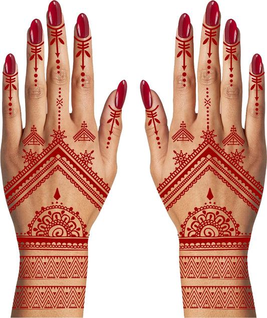 Full Hand Side Mehndi Tattoo For Women Waterproof Temporary Tattoo