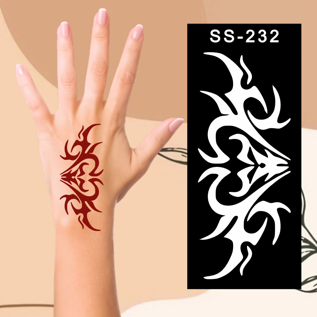 Reusable Henna Stickers Eco-Friendly Art for Children Kids can decorate notebooks, drawings, or school projects with Stencil stickers