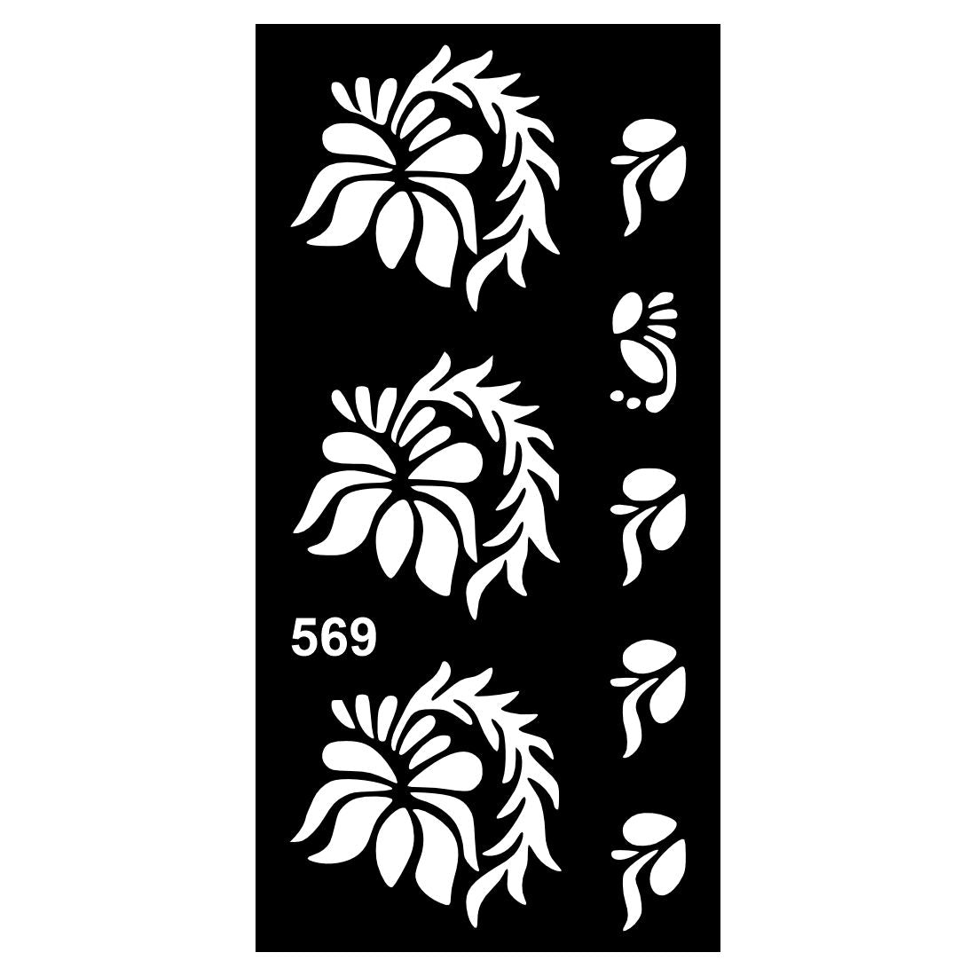 Floral Mehndi Stencil Sticker Pack for Beginners with No Art Skill Needed