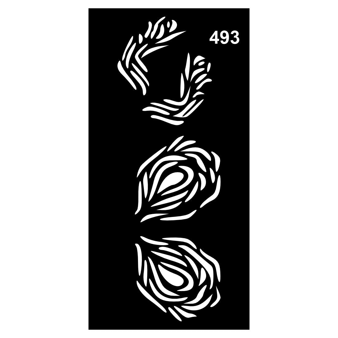 Artistic Henna Stencil Stickers with Bold Accents For Kids & Adults Both Sticker