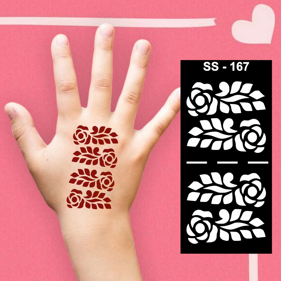 Fun Activity Mehndi Art Stencil for Creative Kids can decorate notebooks, drawings, or school projects with Stencil stickers