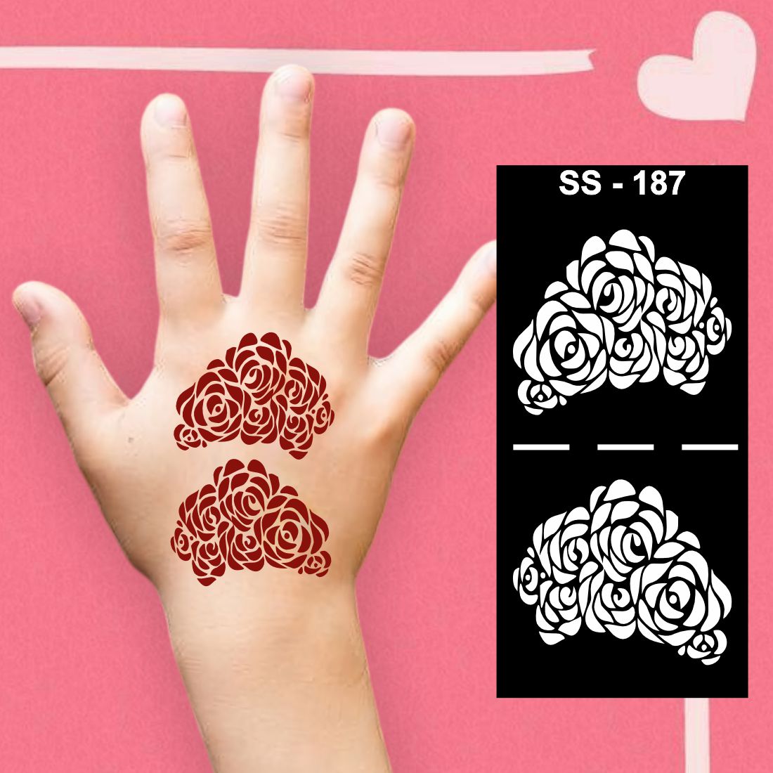 Beginner-Friendly Mehndi Stencil for Boys and Girls Hand Art Kids can decorate notebooks, drawings, or school projects with Stencil stickers