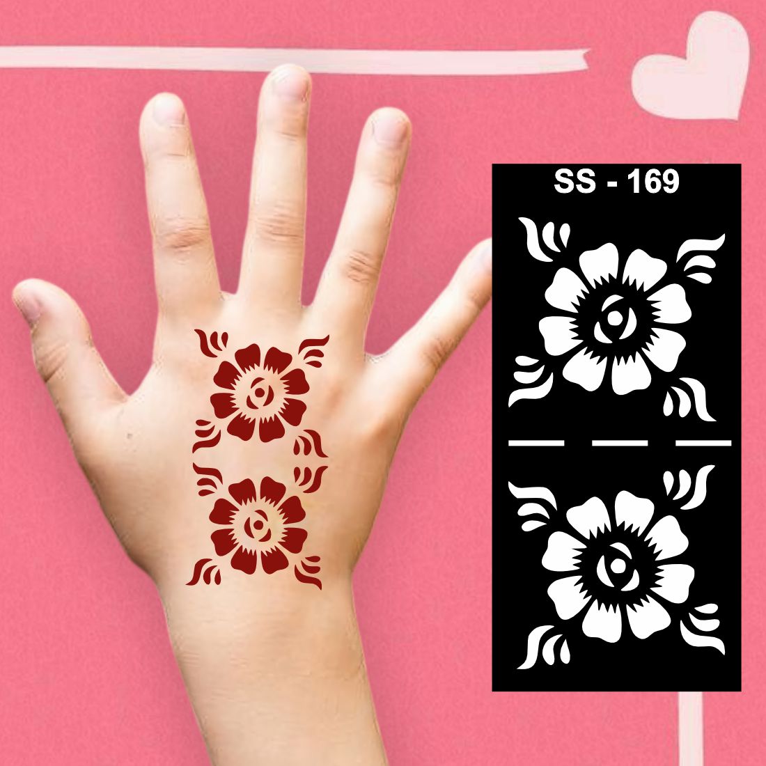 Simple Mehndi Practice Sticker for Boys and Girls with Small Patterns Kids can decorate notebooks, drawings, or school projects with Stencil stickers