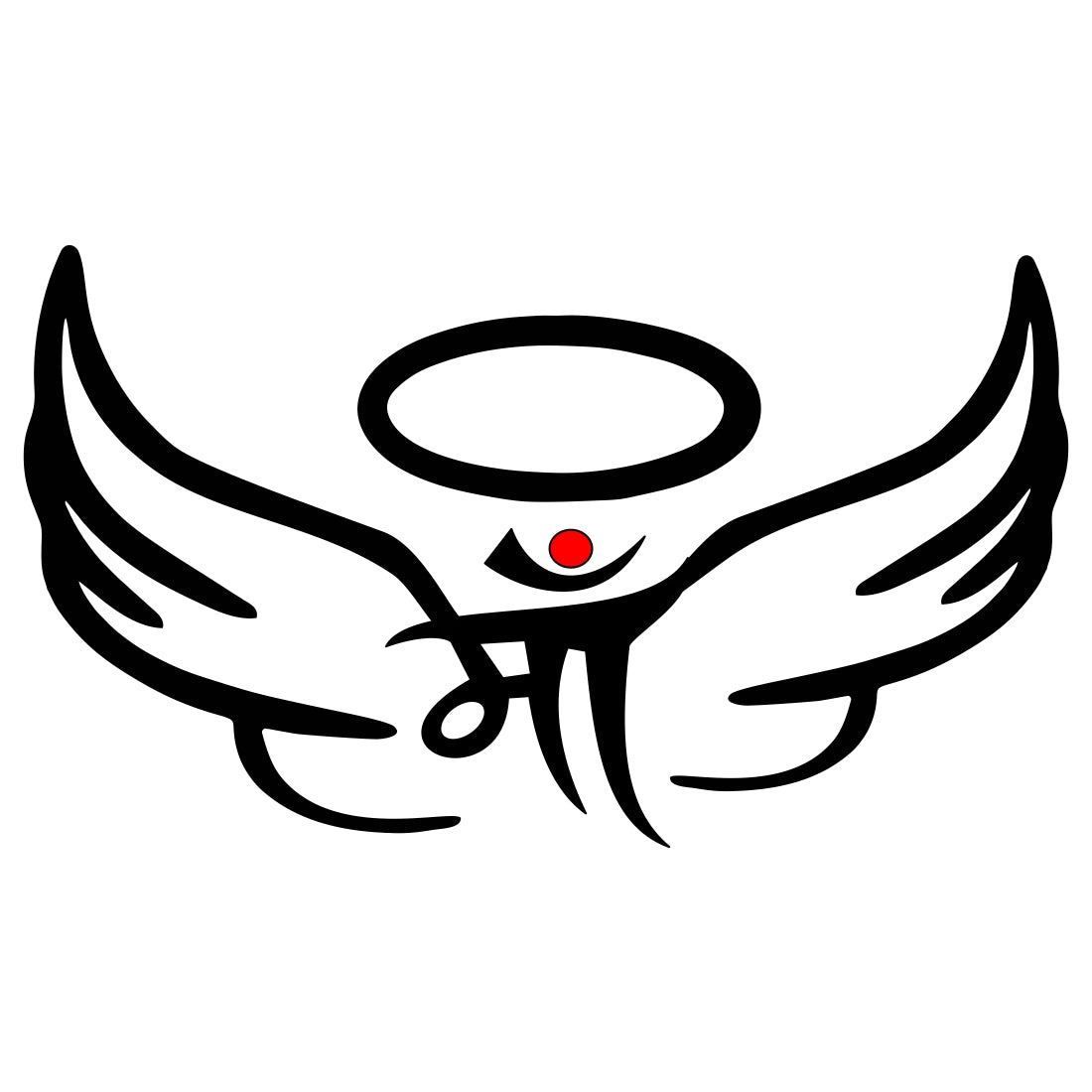 New Maa Wing Black Temporary Body Tattoo For Men and Woman
