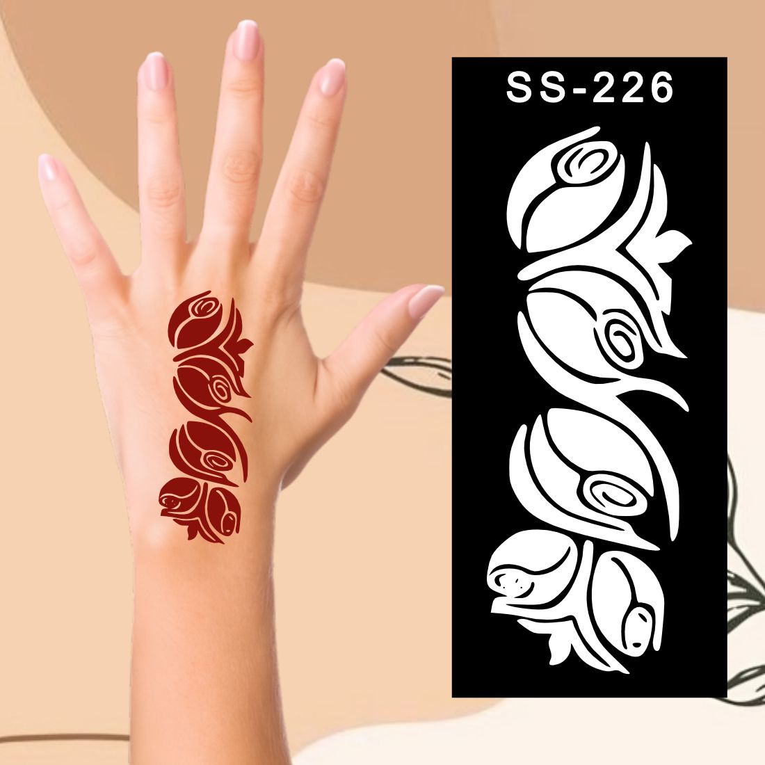 Artistic Henna Stencils Develop Fine Motor Skills|Kids can decorate notebooks, drawings, or school projects with Stencil stickers