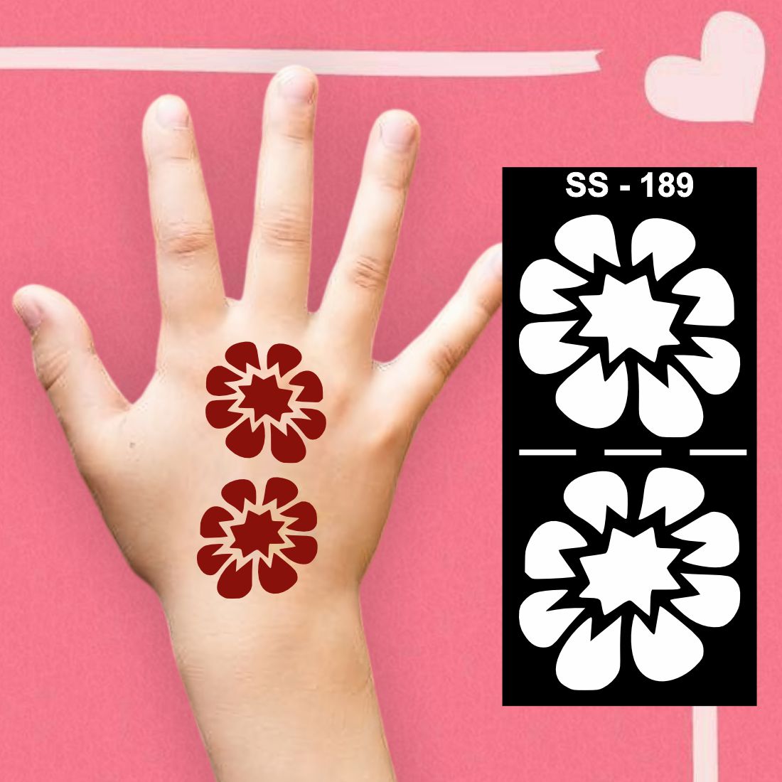 Creative Hand Design Mehndi Sticker for Kids Fun Activities Kids can decorate notebooks, drawings, or school projects with Stencil stickers