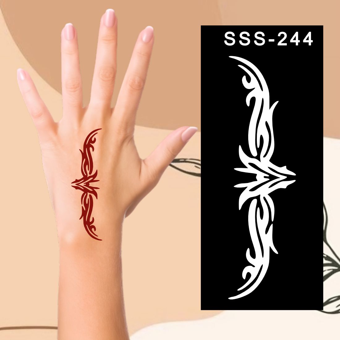 DIY Henna Stickers Safe and Fun for Kids can decorate notebooks, drawings, or school projects with Stencil stickers