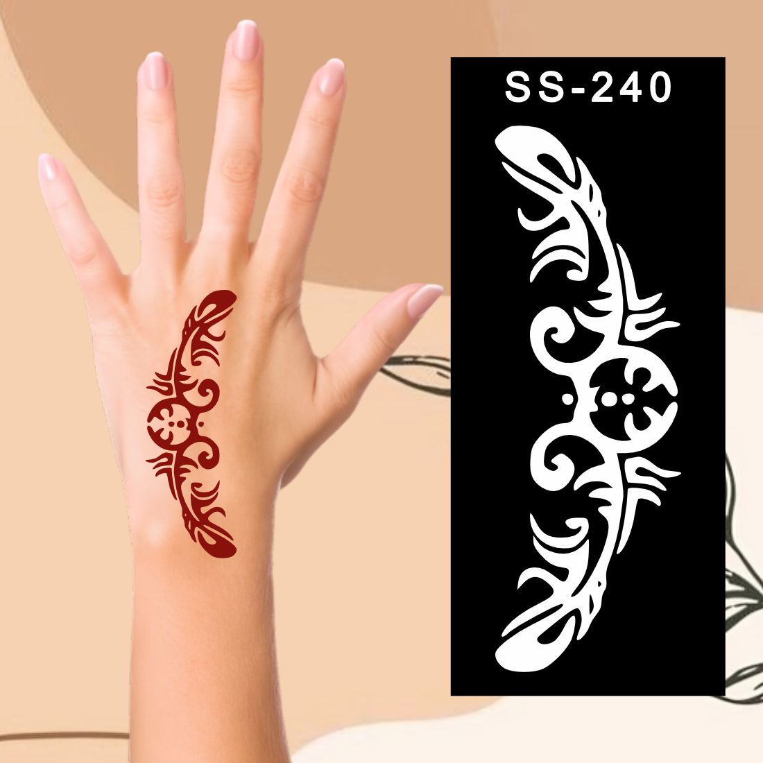 Easy-to-Use Henna Stickers Encourage Artistic Kids can decorate notebooks, drawings, or school projects with Stencil stickers