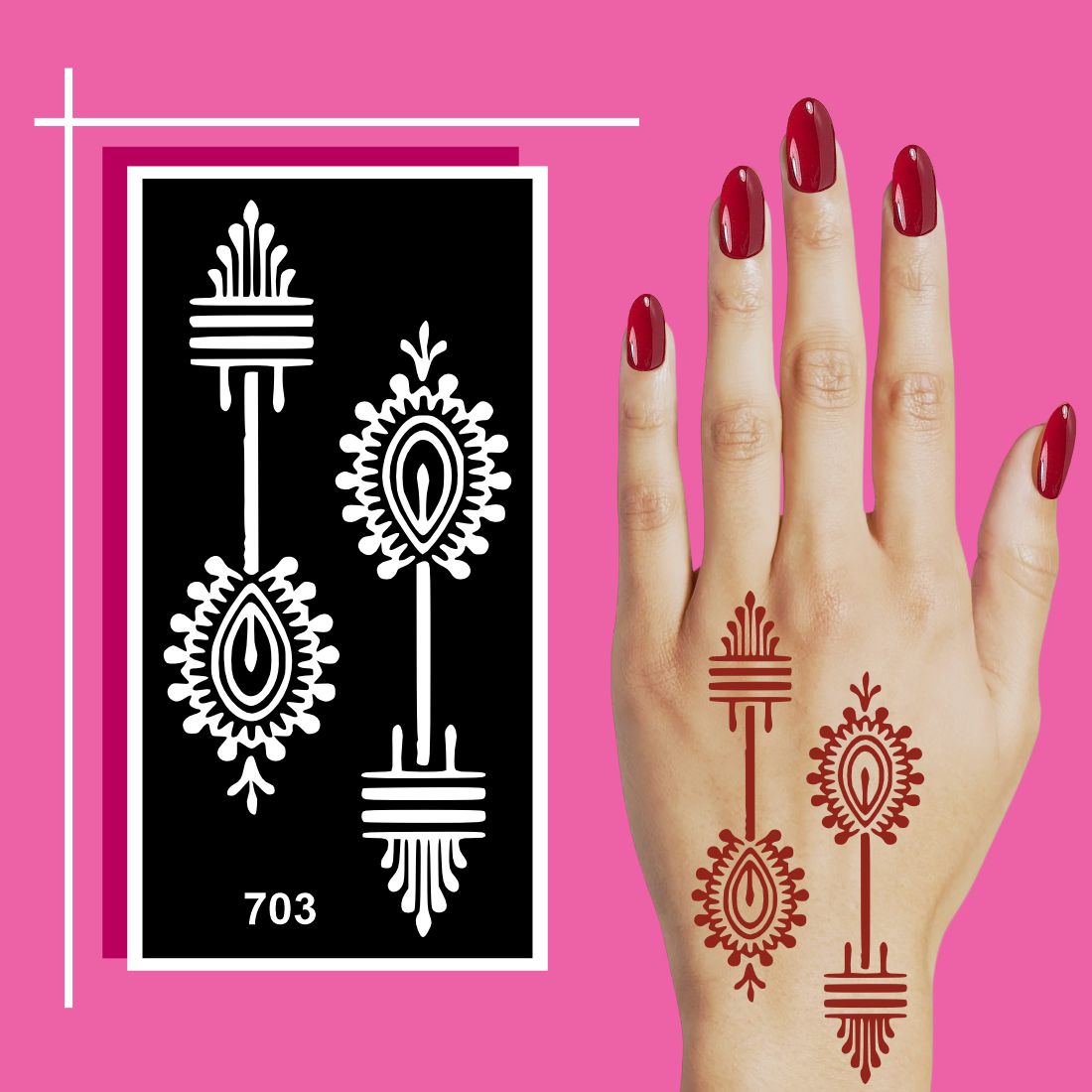 asy to Apply Mehndi Stencil Sticker Sheets for Beautiful and Artistic Hand Designs