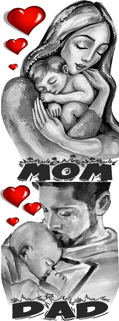 Temporary Tattoowala Full Hand Band Mom and Dad Tattoo Waterproof Temporary Body Tattoo