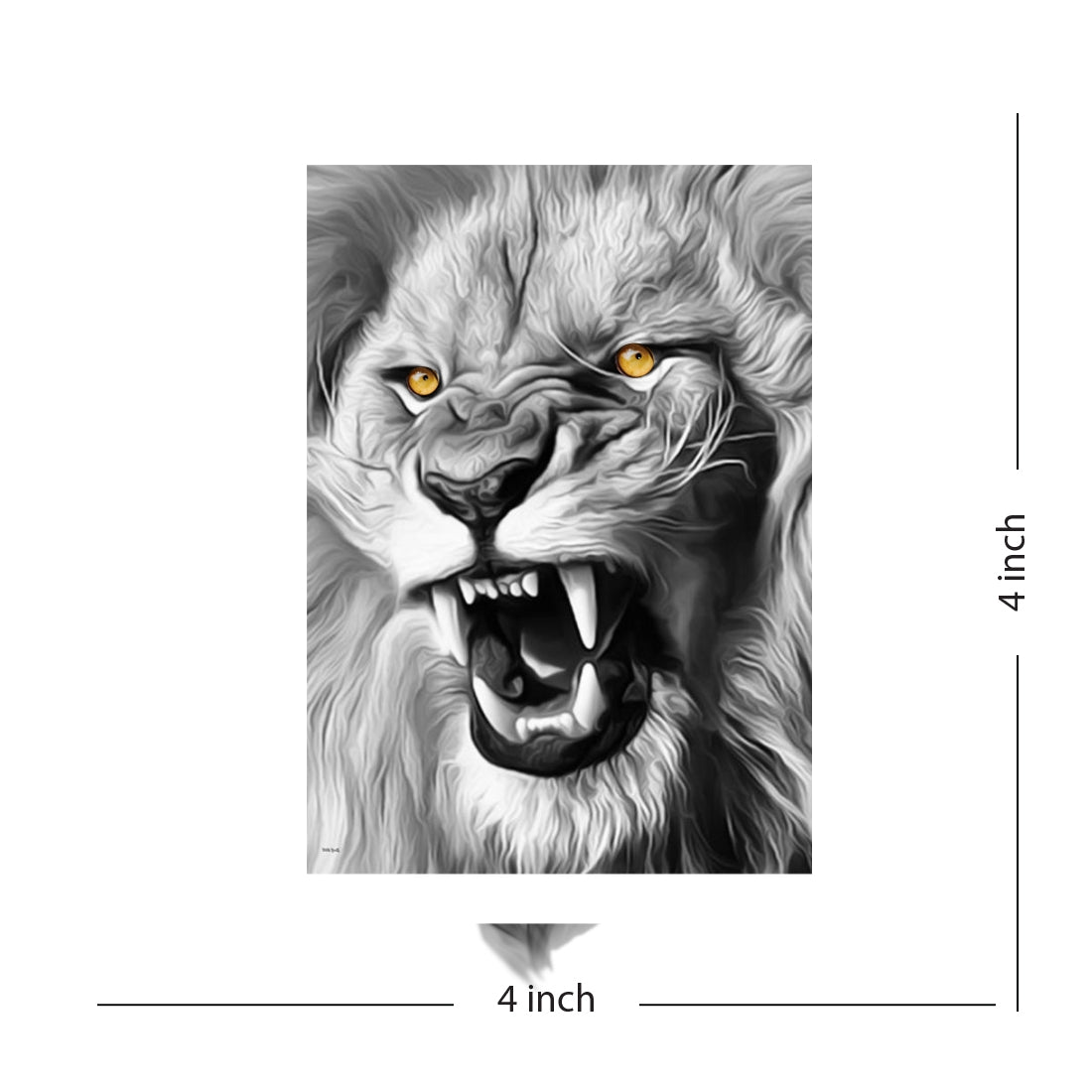 New Black Lion Roar Temporary Body Tattoo For Men and Woman