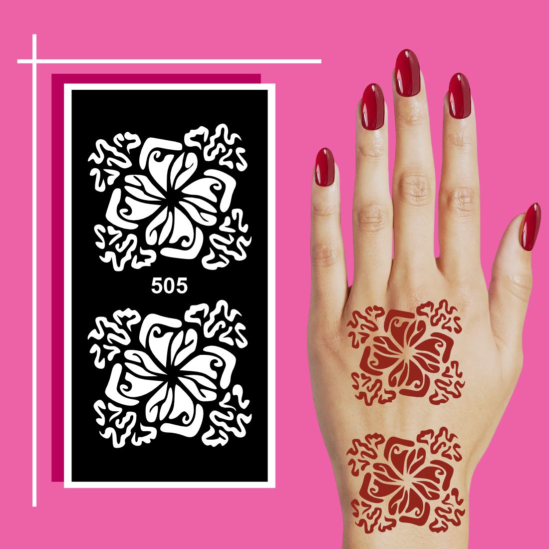 Easy to Apply Mehndi Stencil Sticker Sheets for Beautiful and Artistic Hand Designs