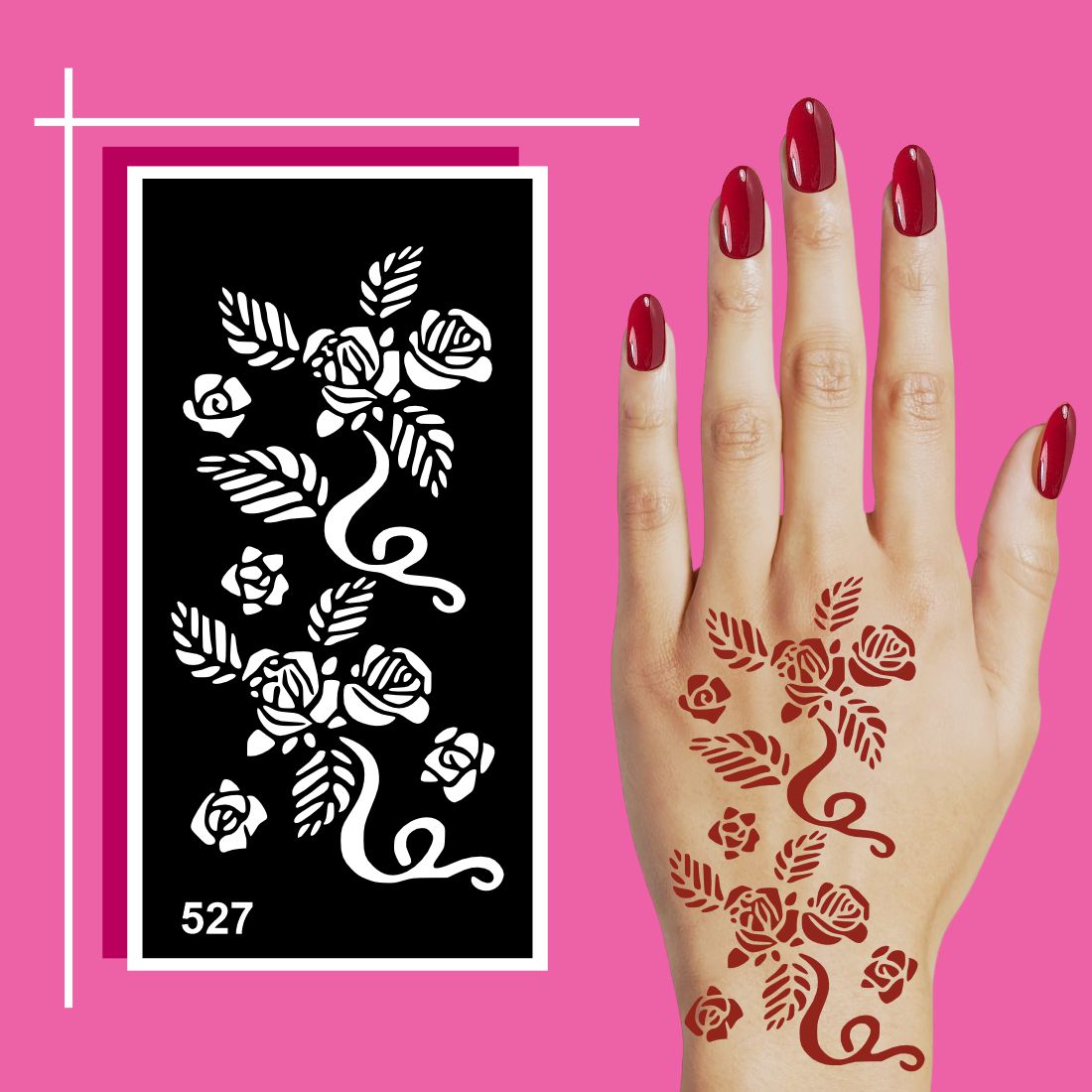 Easy Application Mehndi Stencil Templates for Home Practice and Quick Results