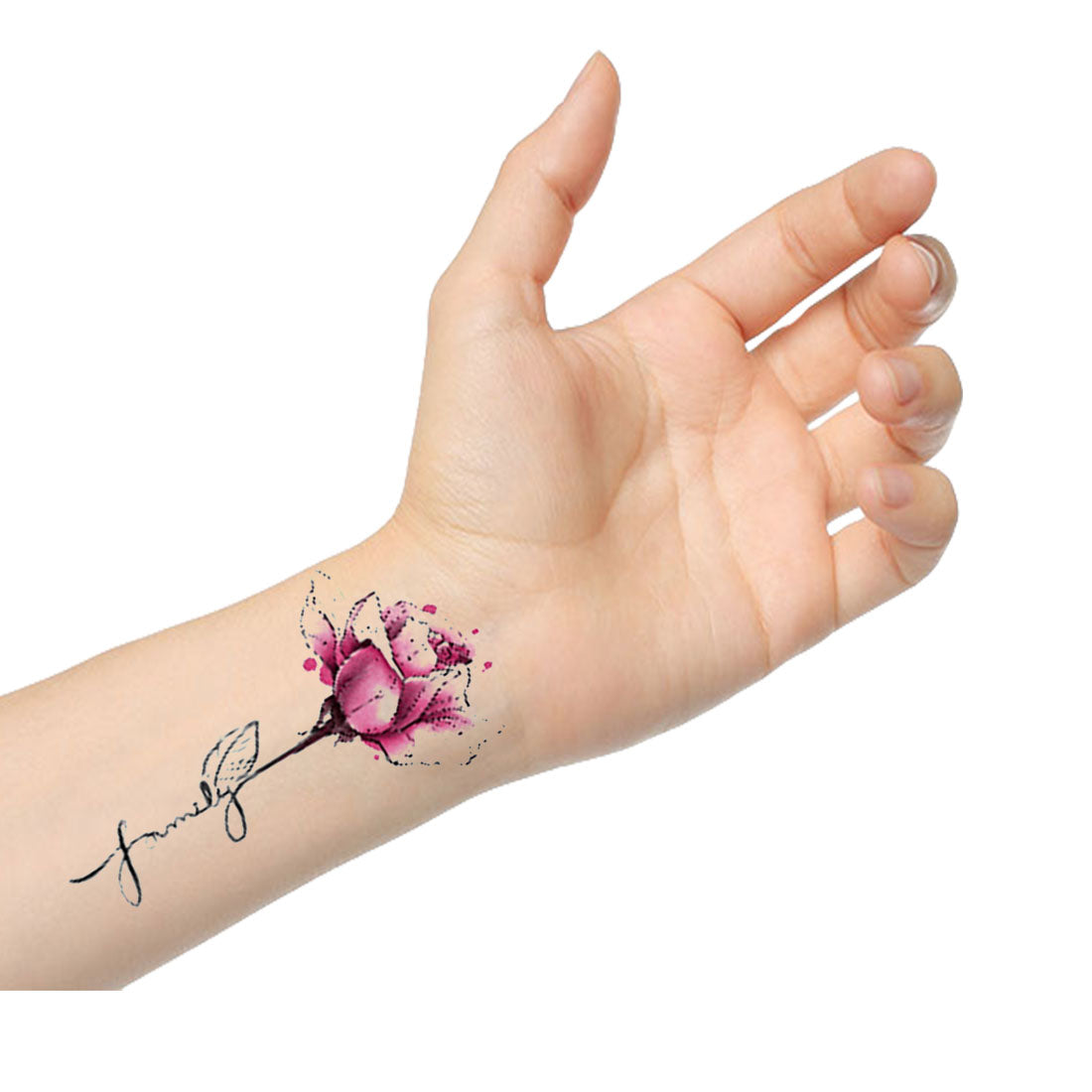 Temporary Tattoowala Flower Tattoo on Hand Waterproof Temporary Body Tattoo