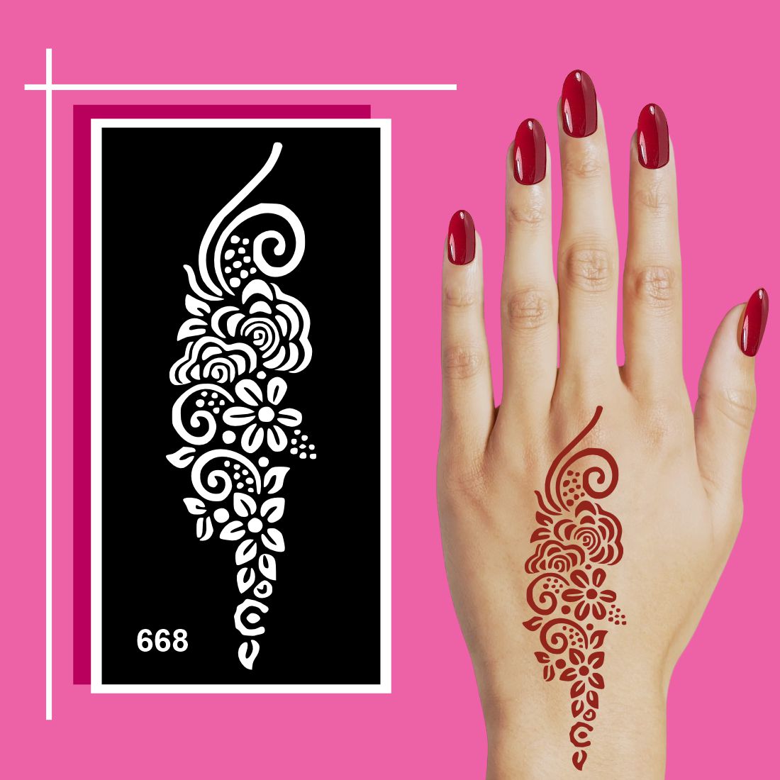 Finger Friendly Mehndi Stencil Stickers with Perfect Fit and Style