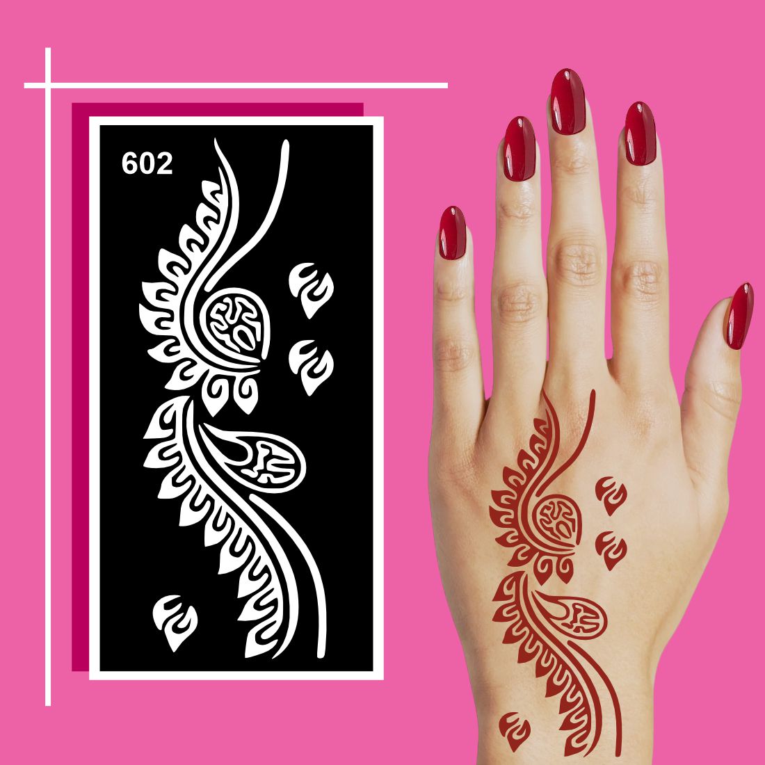 Simple and Traditional Mehndi Art Stencil for Boys and Girls to Try Cultural Designs