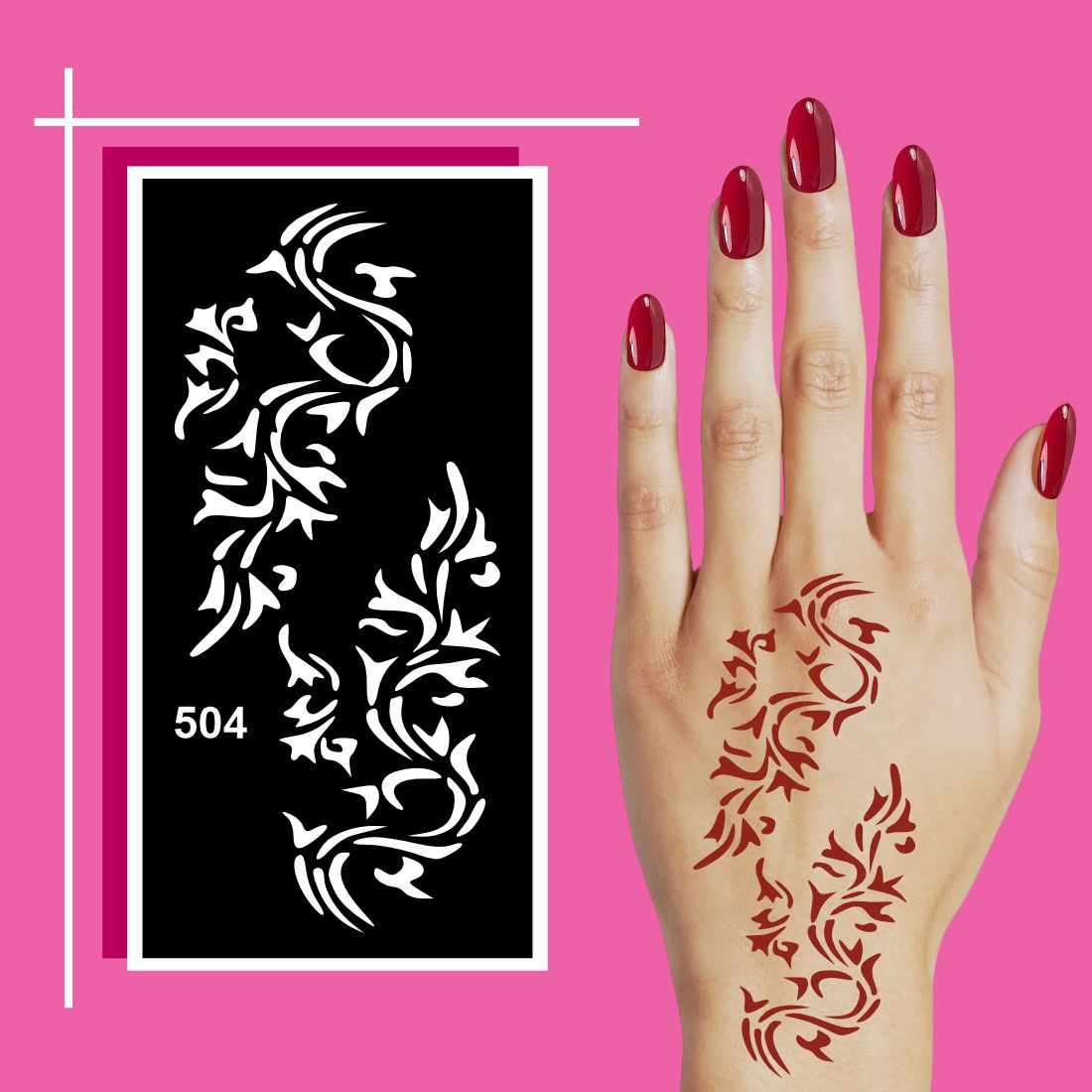 Easy to Apply Mehndi Stencil Sticker Sheets for Beautiful and Artistic Hand Designs