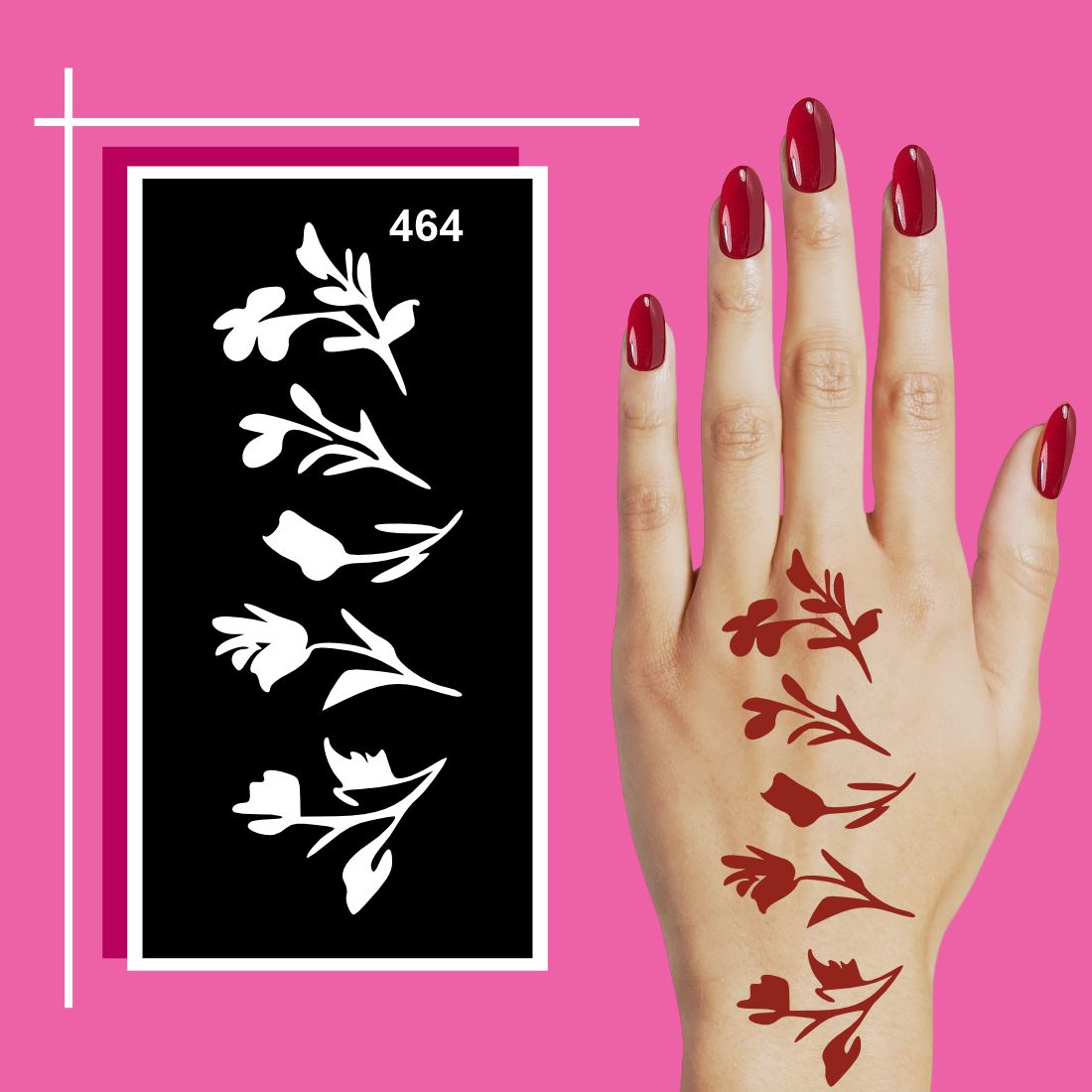 Leaf and Vine Inspired Mehndi Designs for a Natural Look For Kids & Adults Both Sticker
