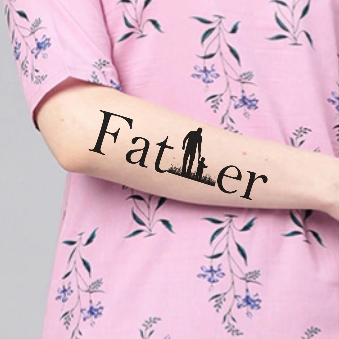 New Father Black Temporary Body Tattoo For Men and Woman
