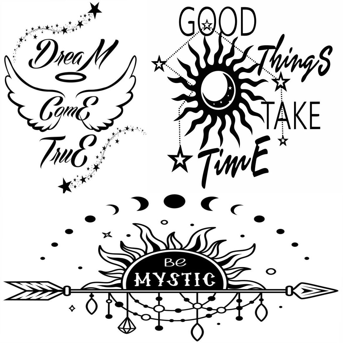 Temporary Tattoowala Good Line Temporary Tattoo on Hand for Men and Women Sticker