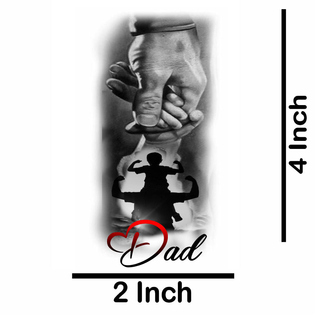 Temporary Tattoowala Dad With Son Hand Temporary Tattoo For Men and Woman Tattoo