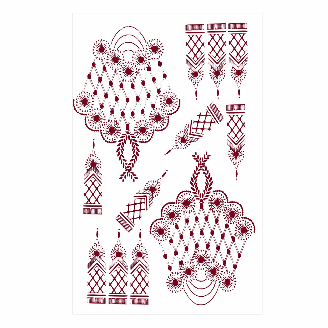 Full Hand Henna Mehndi Beautiful Flower Mehndi Tattoo Sticker For Girls And Women Temporary Mehndi Tattoo Sticker