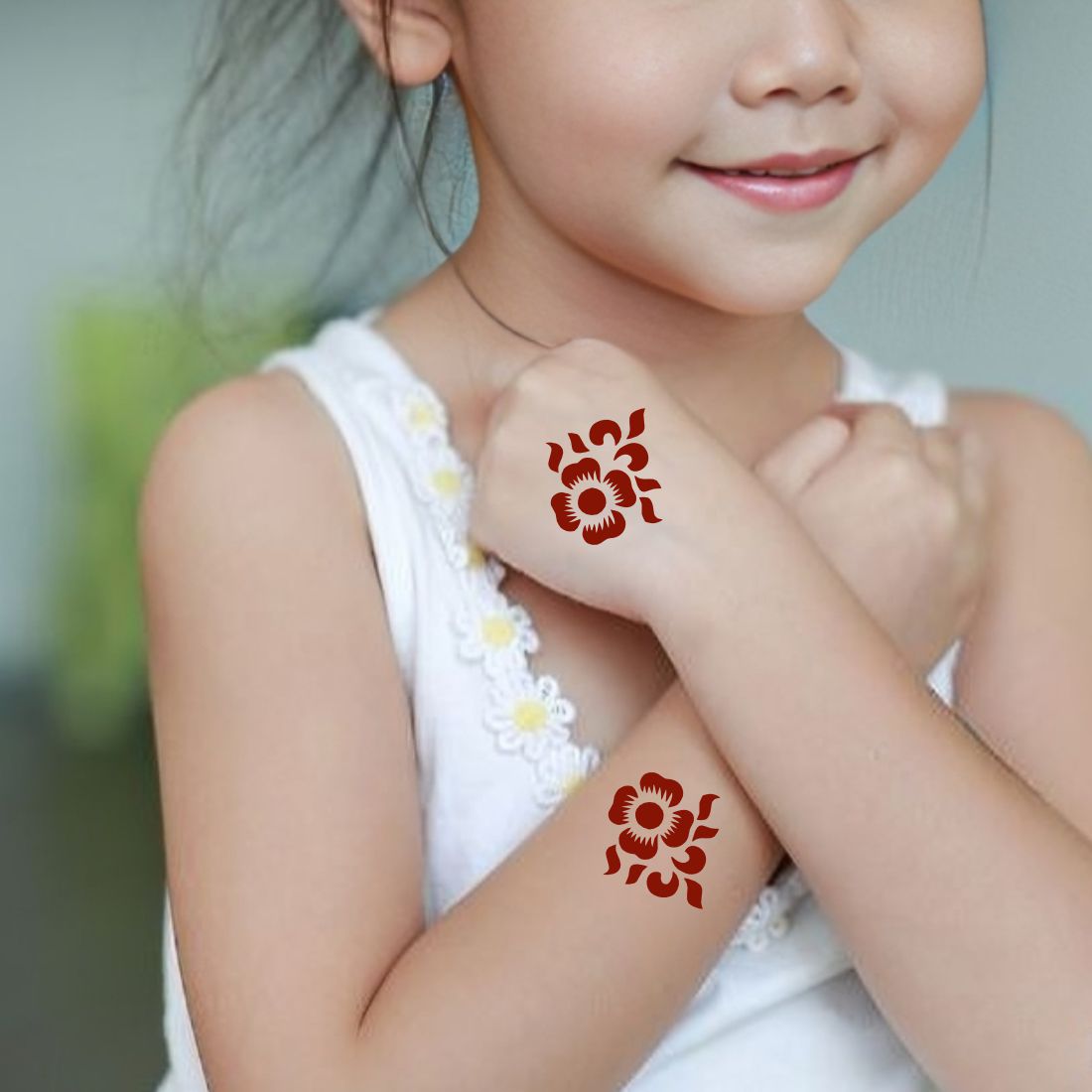 Small Hand Mehndi Art Stencil for Boys and Girls Learning Designs