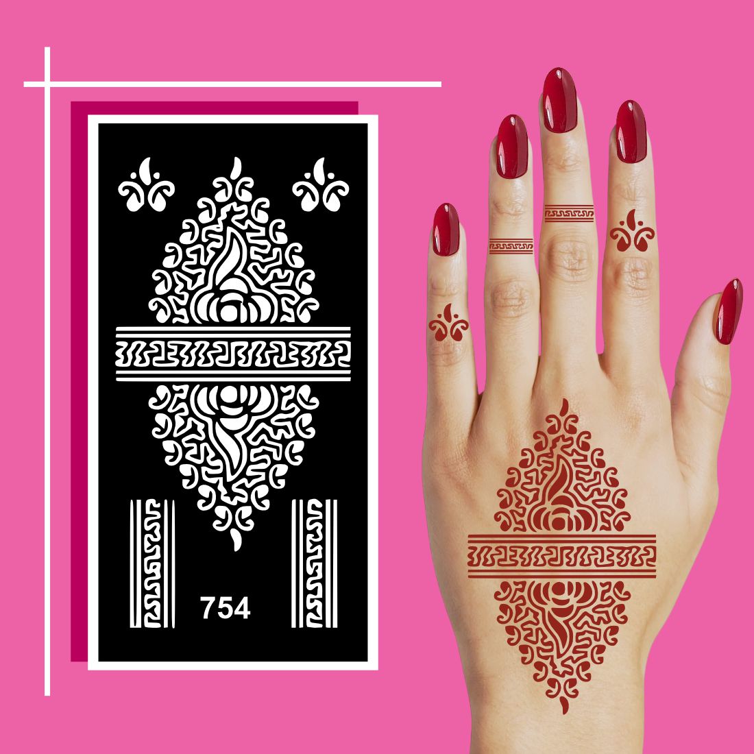 Trendy Mehndi Stencil Designs for Fashionable and Cultural Hand Art