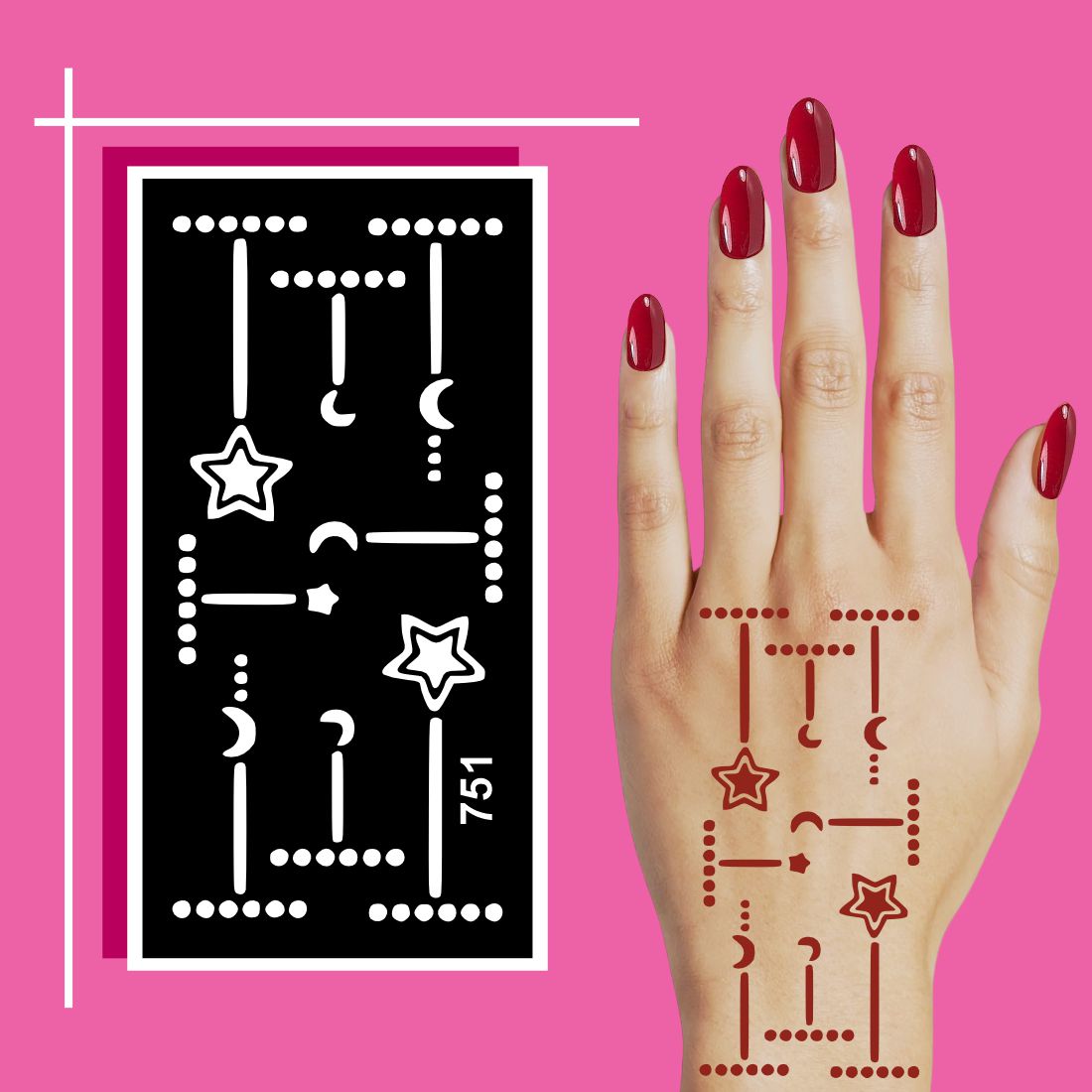 Artistic Mehndi Stencil Sticker Set for Stress-Free, No-Mess Application