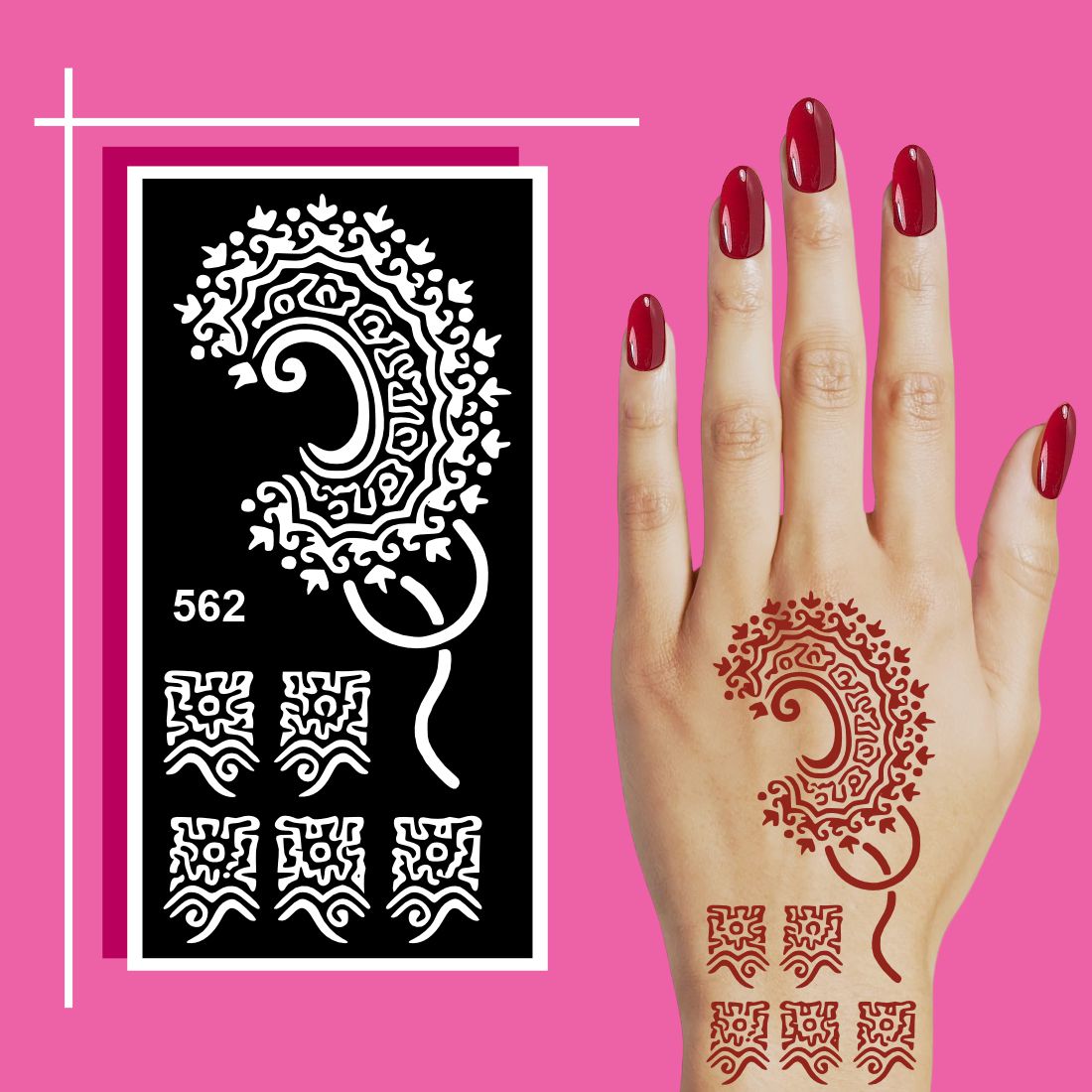 Easy DIY Mehndi Stencil Sticker Set for School Functions and Family Gatherings