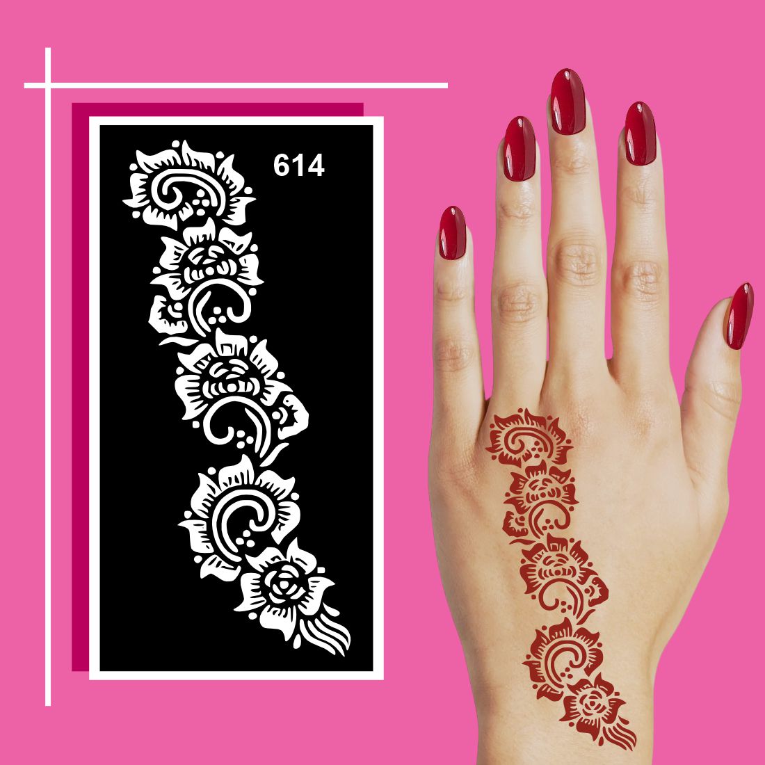 Beginner Mehndi Practice Sticker with Artistic Patterns for Children