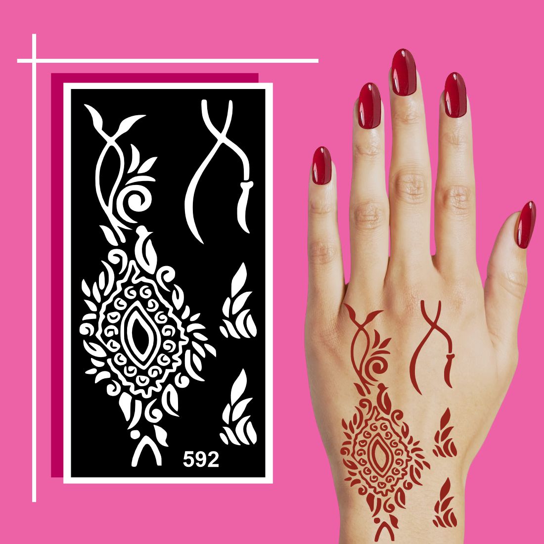 Floral and Mandala Mehndi Stencil Sheets with Easy Application Format