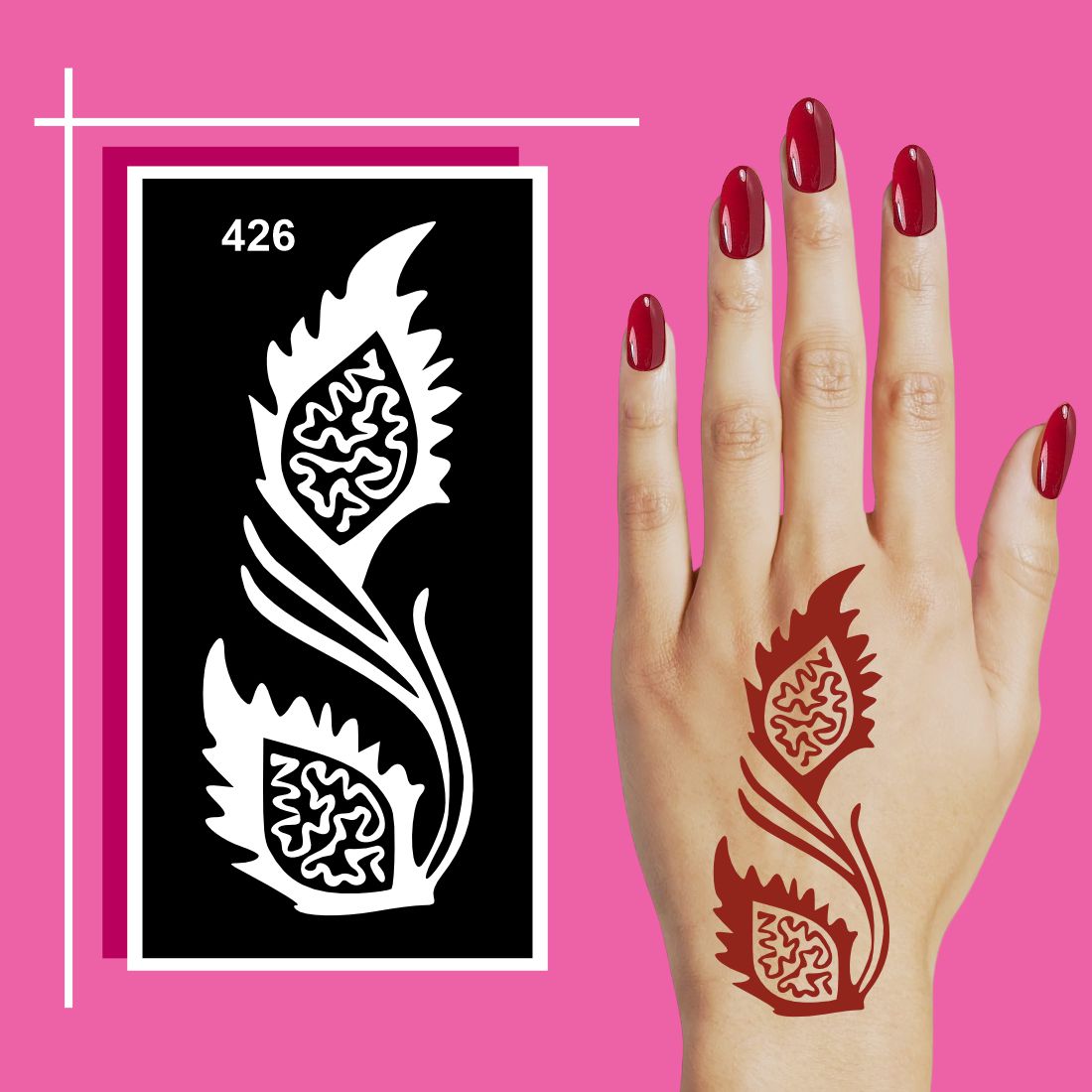 Easy DIY Mehndi Stencil Art Kit for Girls and Women For Kids & Adults Both Sticker