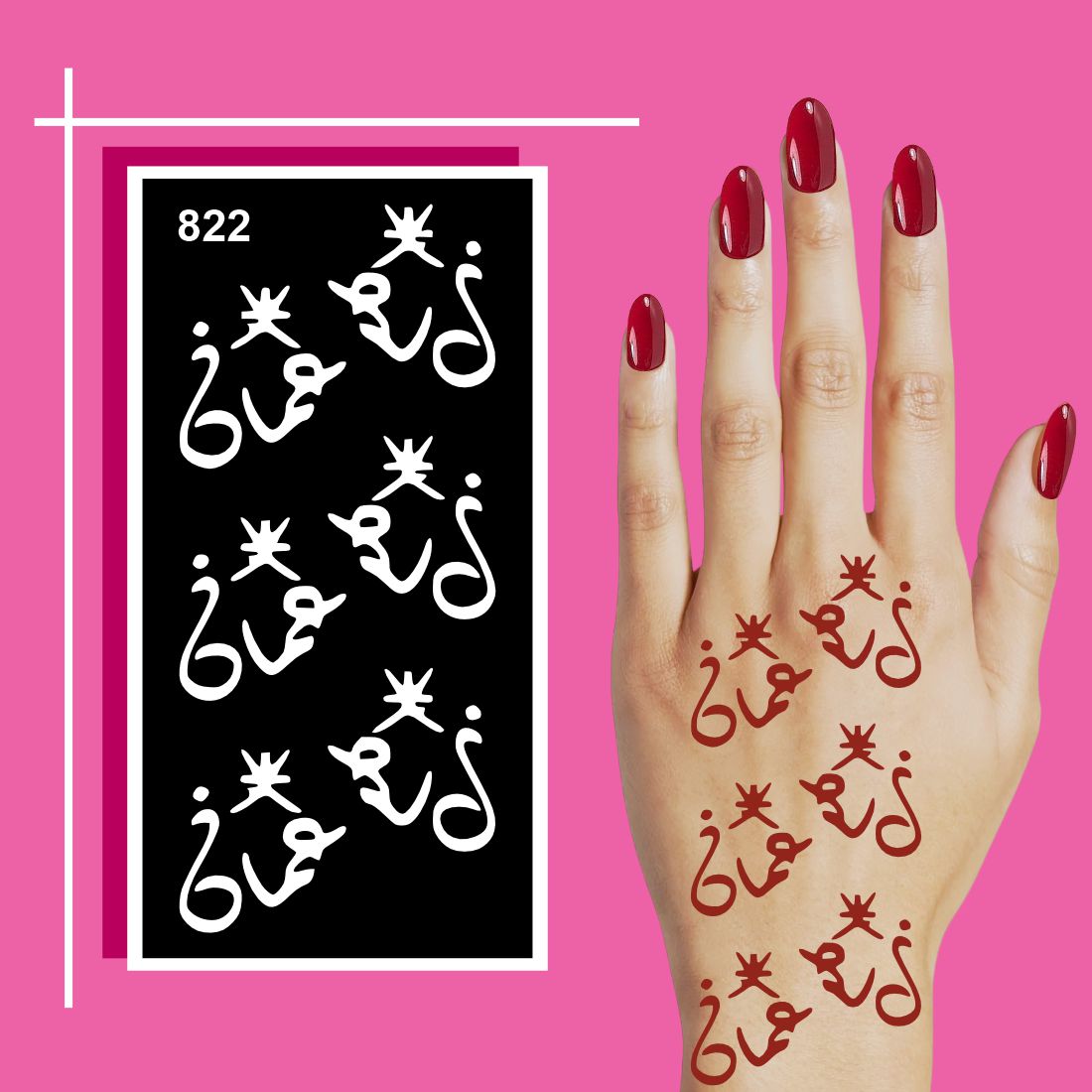 Beautiful Reusable Mehndi Stencil Art Kit for Creative Hands
