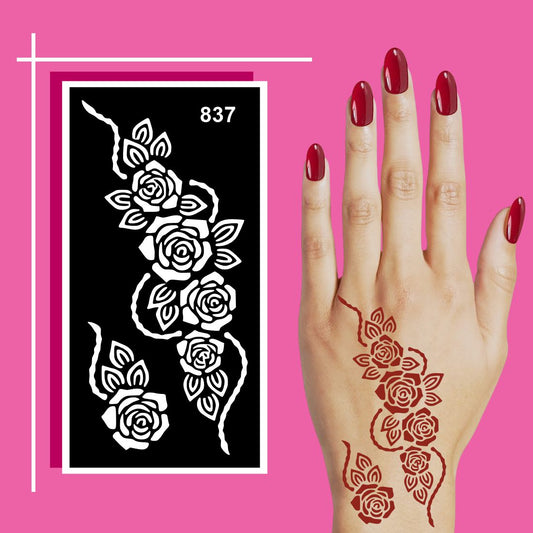 Unique Mehndi Stencil Sheets for Kids and Adults with Bold Designs