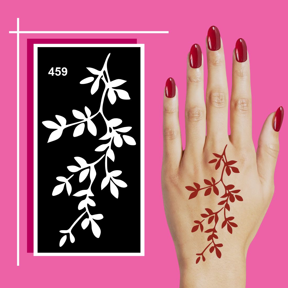 Henna Stencil Sheets with Easy Grip and Smooth Results For Kids & Adults Both Sticker