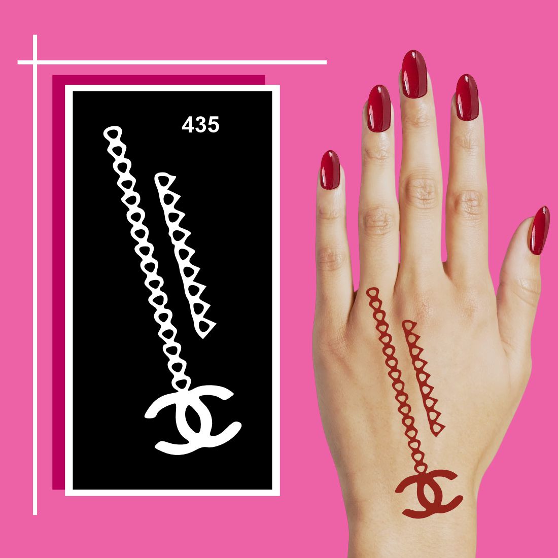 Bold and Delicate Mehndi Design Stencil Combo For Kids & Adults Both Sticker