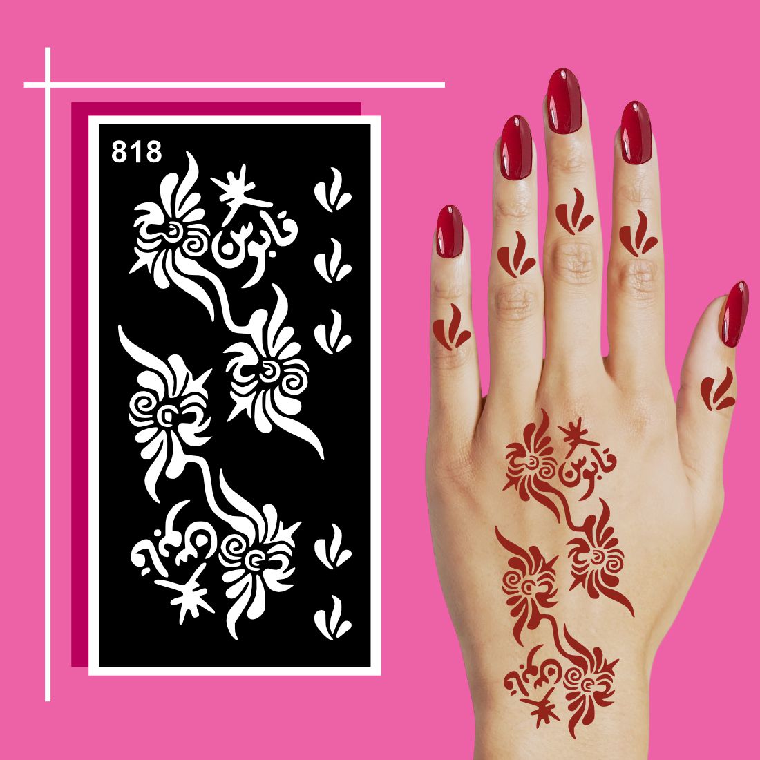 Ready-to-Use Mehndi Sticker Sheets with Elegant Look for Hand Craft