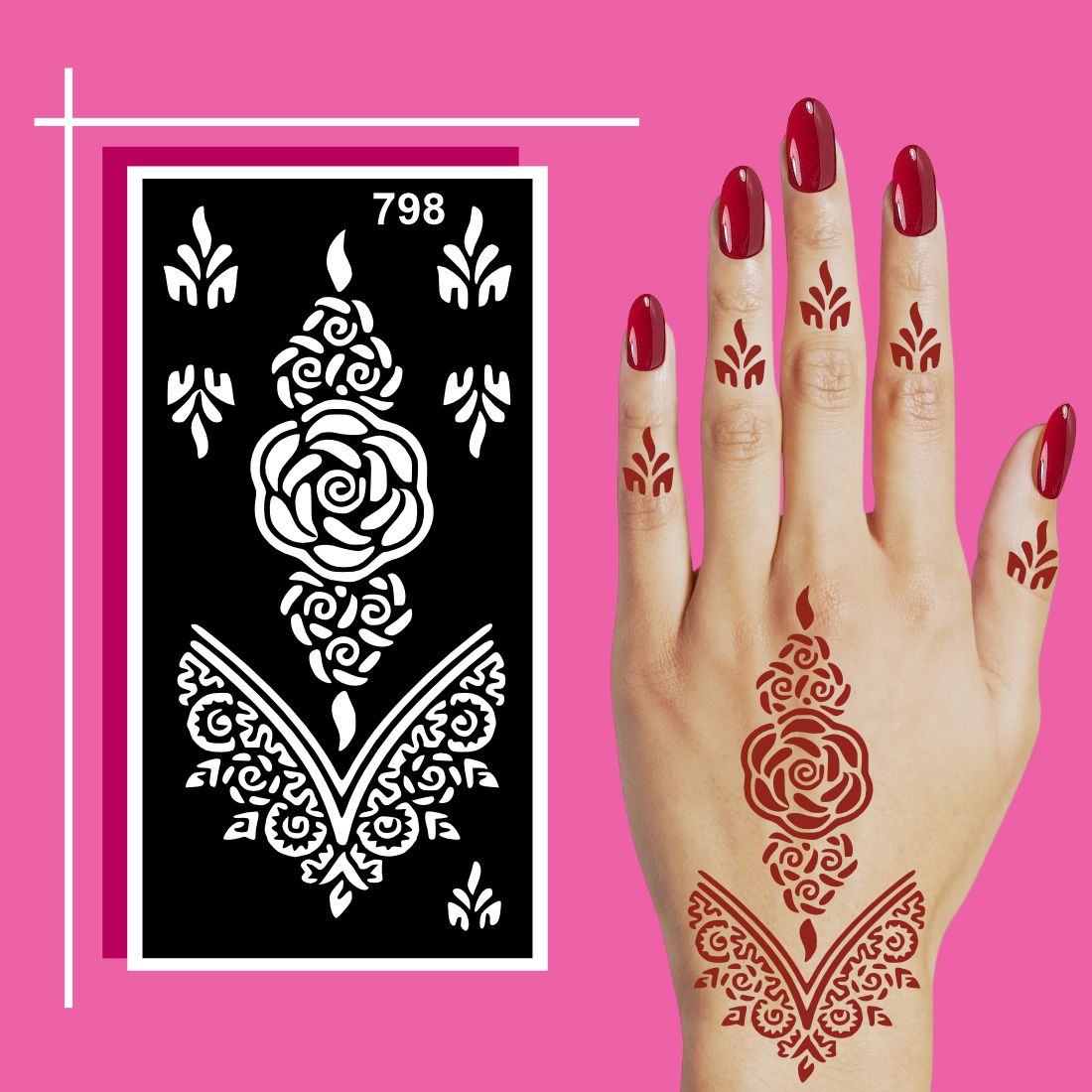 Kid Safe Mehndi Stencil Stickers for Artistic Exploration and Cultural Learning