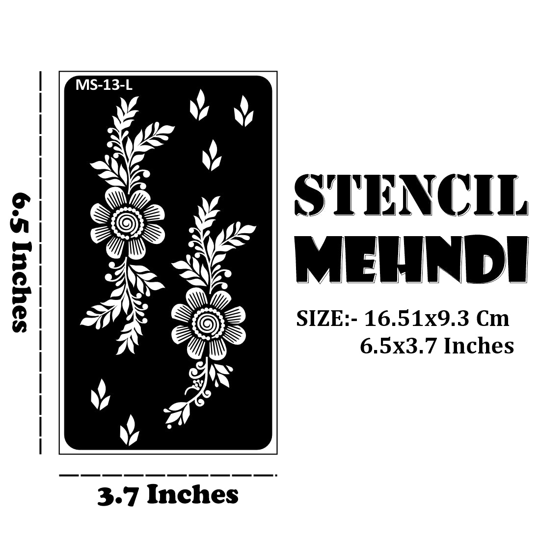 Circle Flower Creative Mehndi Sticker for Girls Stencil Mehndi Sticker One Set For Each Hand