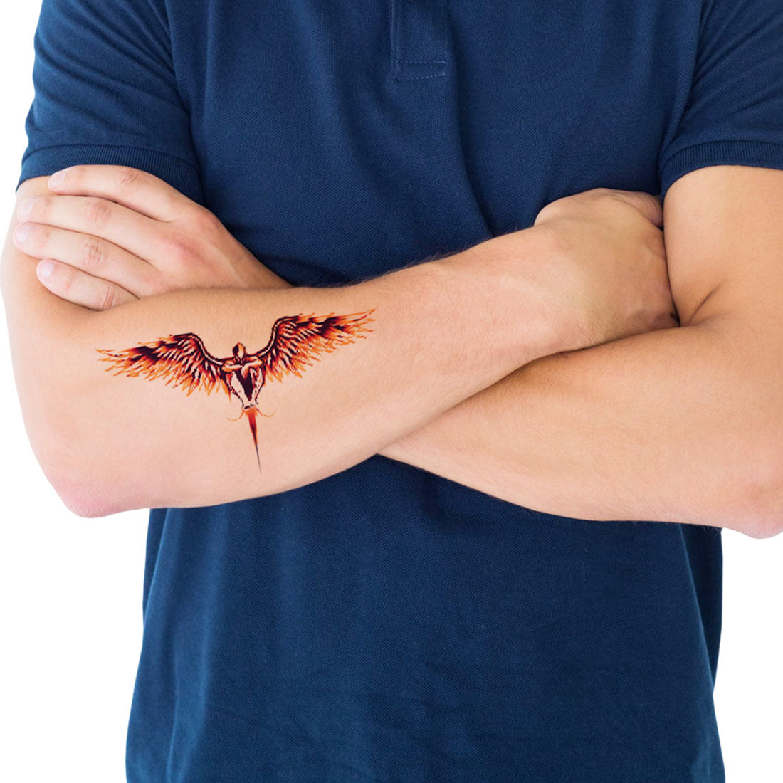 Temporary Tattoowala Men with Wings Tattoo on Hand Waterproof Temporary Body Tattoo