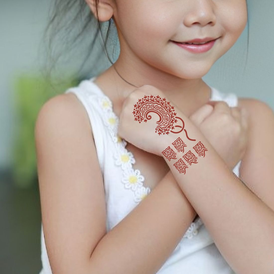 Easy DIY Mehndi Stencil Sticker Set for School Functions and Family Gatherings