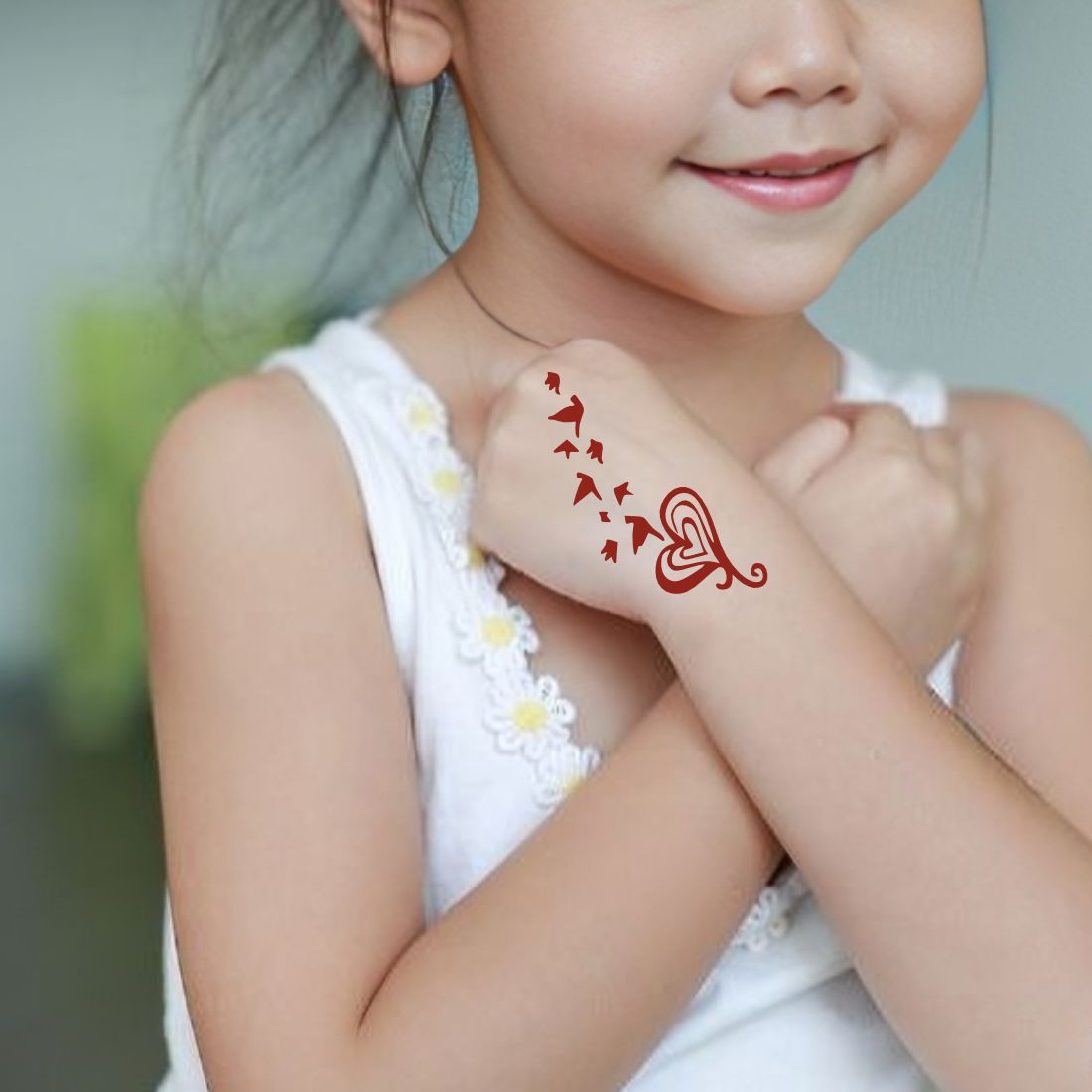 Mixed Design Mehndi Stencil Templates for Versatile Use For Kids & Adults Both Sticker